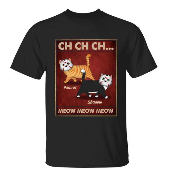 Discover Halloween Horror Cat Custom T-Shirt