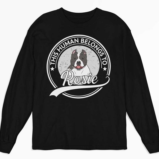 Discover Human Belongs To Dog Version 2 - Personalized Custom Long Sleeve T-shirt 