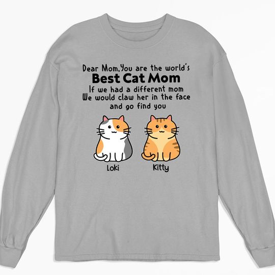 Discover Cat Clawing You - Personalized Custom Long Sleeve T-shirt