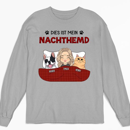 Discover Nachthemd 2 - Personalisiertes Langarm T-Shirt 