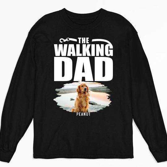 Discover Walking Dad/Mom Photo - Personalized Custom Long Sleeve T-shirt