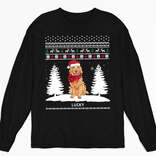 Discover Winter Dog - Personalized Custom Long Sleeve T-shirt