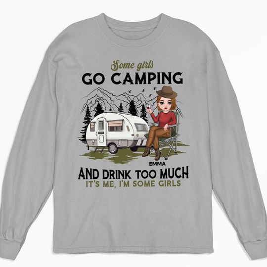 Discover Camping And Drink - Personalized Custom Long Sleeve T-shirt