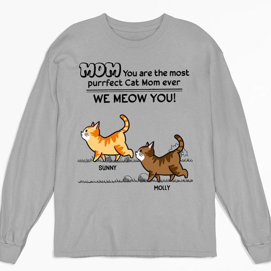 Discover We Meow You - Personalized Custom Long Sleeve T-shirt