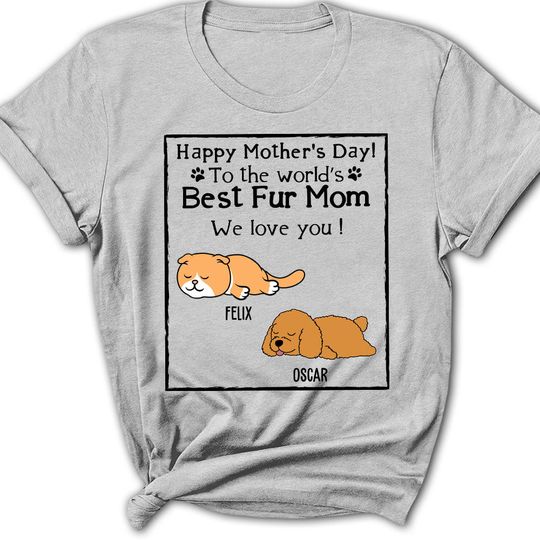 Discover Best Cat And Dog Mom - Personalized Custom Women's T-shirt