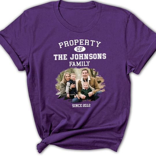 Discover Property Of Family Photo - Personalized Custom Women's T-shirt