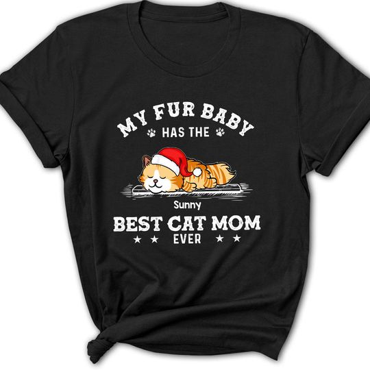 Discover The Best Cat Dad - Personalized Custom Women's T-shirt 