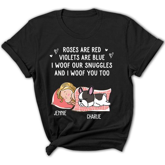 Discover Woof Snuggles - Personalized Custom Women's T-shirt