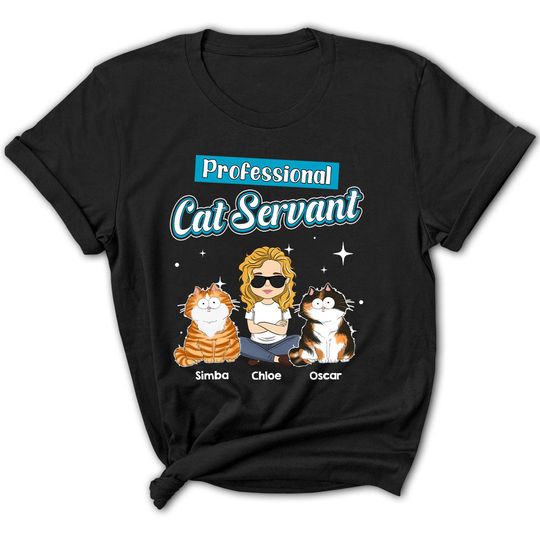 Discover Cat Servant Funny - Personalized Custom Women's T-shirt