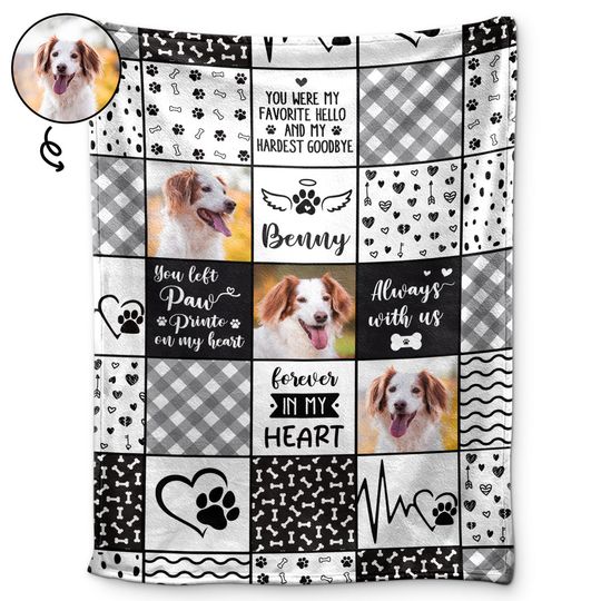 Discover Custom Upload Photo Pet Memorial Always With Us Memorial Pets Personalized Blanket