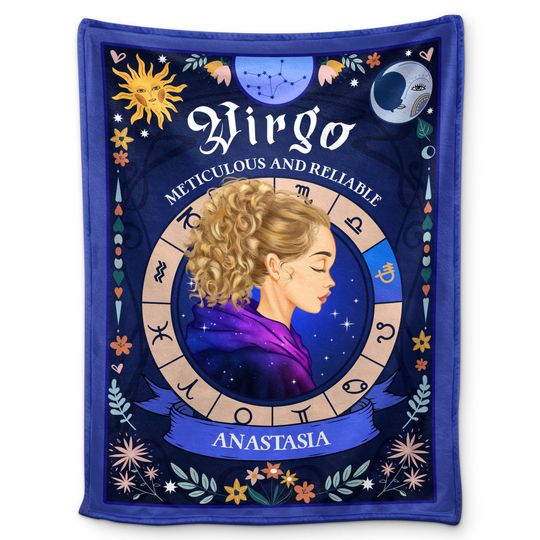 Discover Zodiac Characteristics Custom Gift For Yourself Personalized Fleece Blanket