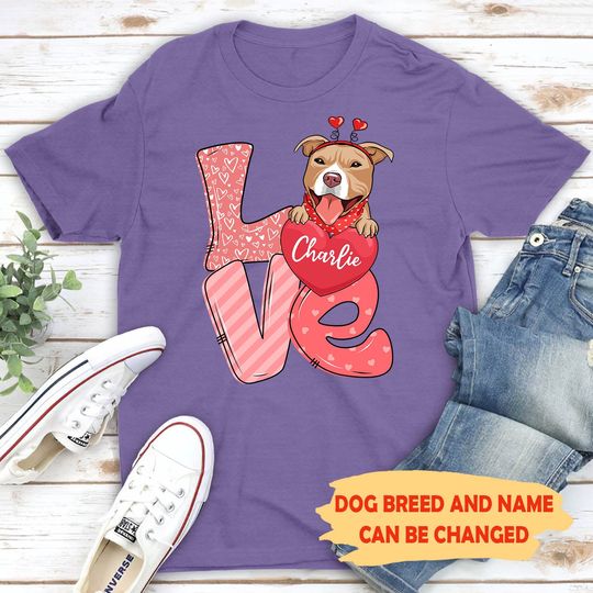 Discover Love Dog Valentine - Personalized Custom Premium T-Shirt 