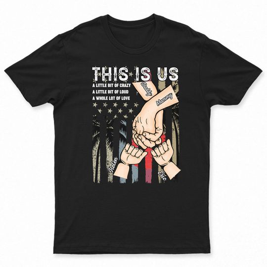 Discover This Is Us A Little Bit Loud Custom Gift For Family Personalized Unisex T-Shirt