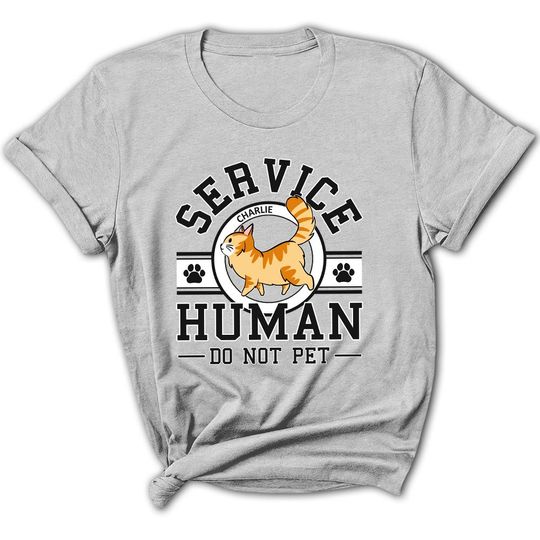 Discover Cat Service Human Logo - Personalized Custom Women's T-shirt 