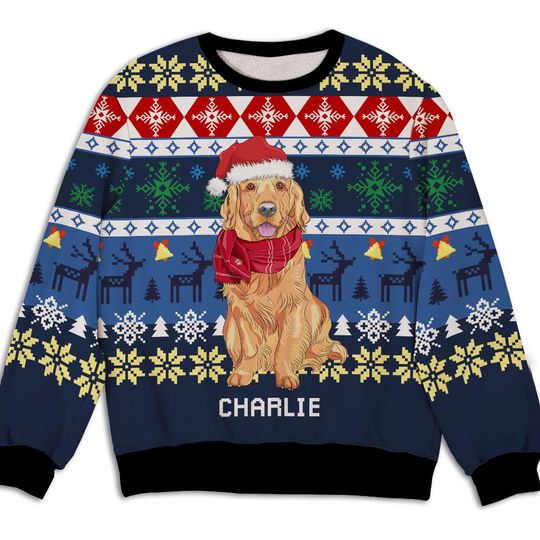 Discover Christmas Dog - Personalized Custom All-Over-Print Sweatshirt 