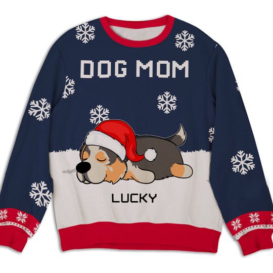 Discover Fur Mom Dad Winter - Personalized Custom All-Over-Print Sweatshirt 