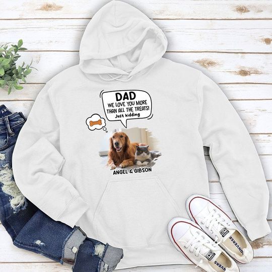 Discover Pet Just Kidding Photo - Personalized Custom Hoodie 