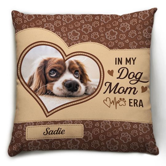 Discover Dog Mom Era - Personalized Custom Throw Pillow 