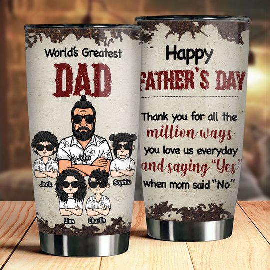 Discover Thanks For All The Million Ways Custom Gift For Father's Day Personalized Tumbler