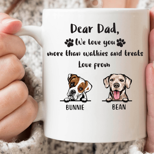 Discover Love You More Than Walkies And Treats Dog Personalized Coffee Mug