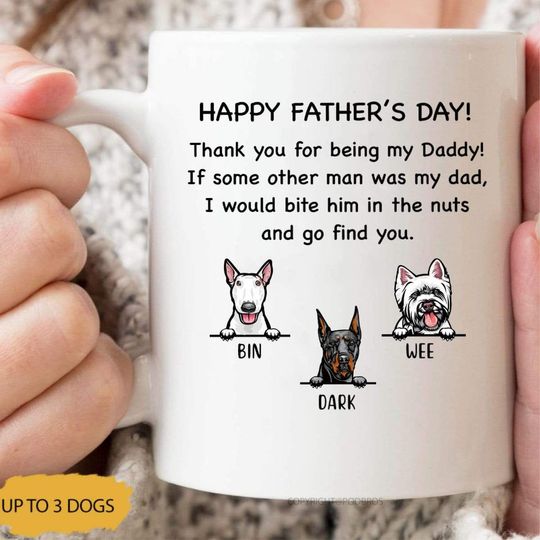 Discover Thank You For Being My Daddy Dog Personalized Coffee Mug