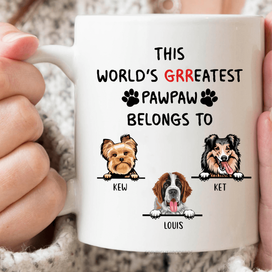 Discover World Greatest Pawpaw Dog Personalized Coffee Mug