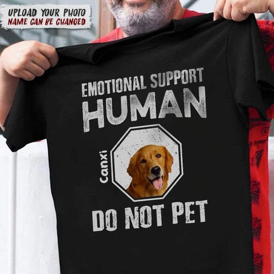 Discover Emotional Support Human Front Dog Cat Unisex T-Shirt