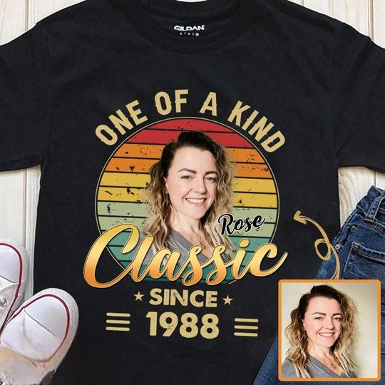 Discover One Of A Kind Classic Upload Photo Birthday Unisex T-Shirt
