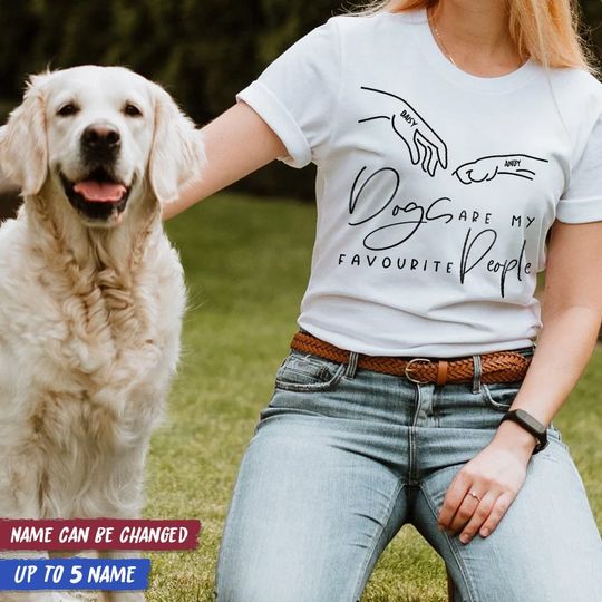 Discover Dogs Are My Favourite People Dogs Lover Personalized Unisex T-Shirt