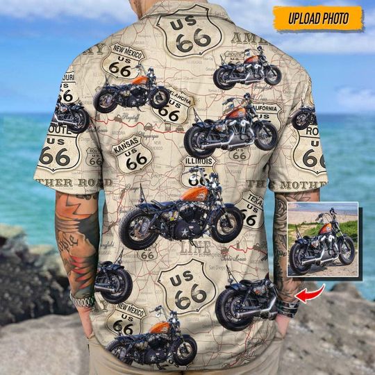 Discover Personlized Upload Bike Custom Photo Hawaiian Shirt
