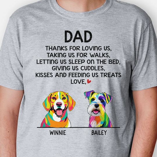 Discover Thanks For Loving Me Dog Pop Art, Personalized T-Shirt, Gifts For Dog Lovers