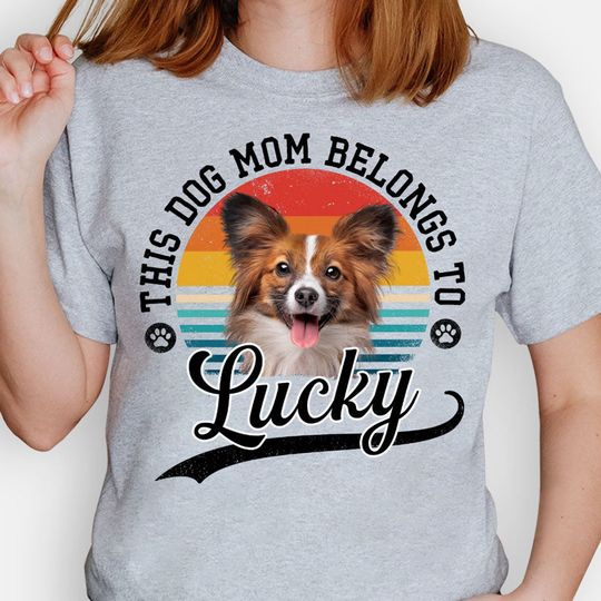 Discover Custom Photo Dog Mom T-Shirt