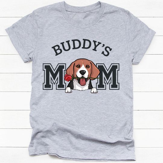 Discover Dog Mom Custom Name Gift For Dog Lovers, Mother's Day Personalized T-Shirt