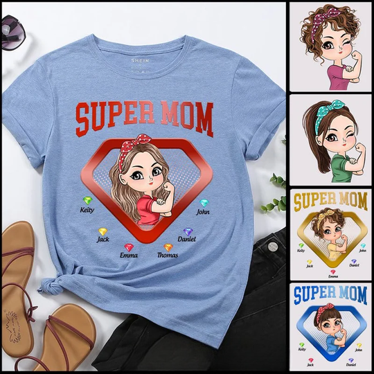 Discover Personalized Super Mom Custom Unisex T-Shirt