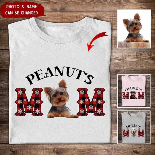 Discover Personalized Dog Mom & Dad T-Shirt with Dog Photo