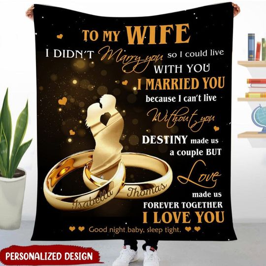 Discover To My Wife Customized Wifey Birthday Christmas Gift From Husband Fleece Blanket