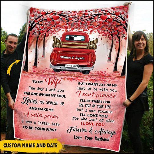 Discover I Love You Forever And Always Valentine Gift Personalized Fleece Blanket