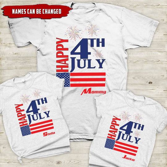 Discover Personalized Nickname Family Happy 4Th July T-Shirts