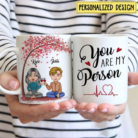 Discover You Are My Person Valentine Couple Personalized Mug