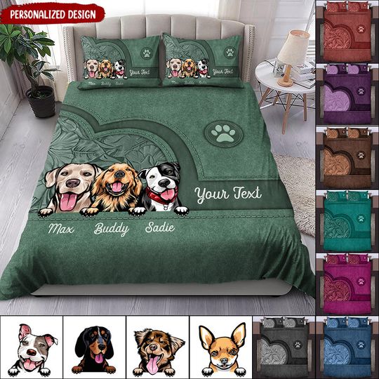 Discover Dog Lovers Personalized Gift For Pet Parents Funny Custom Bedding Set