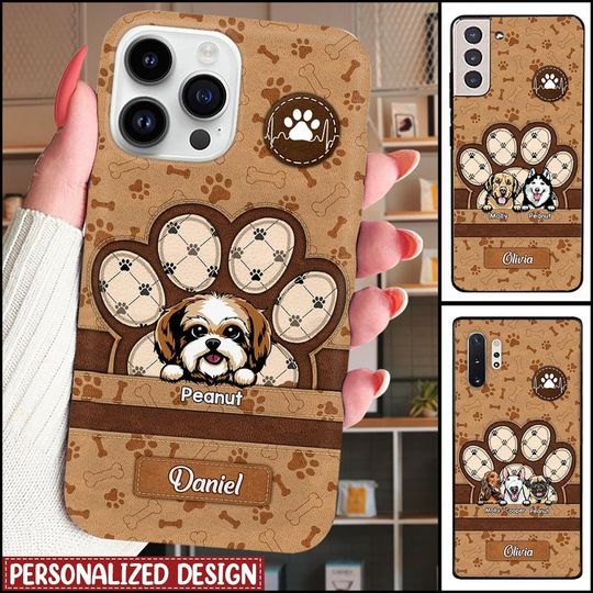 Discover Dog Paws Custom Gift for Dog Lovers Personalized Phone Case