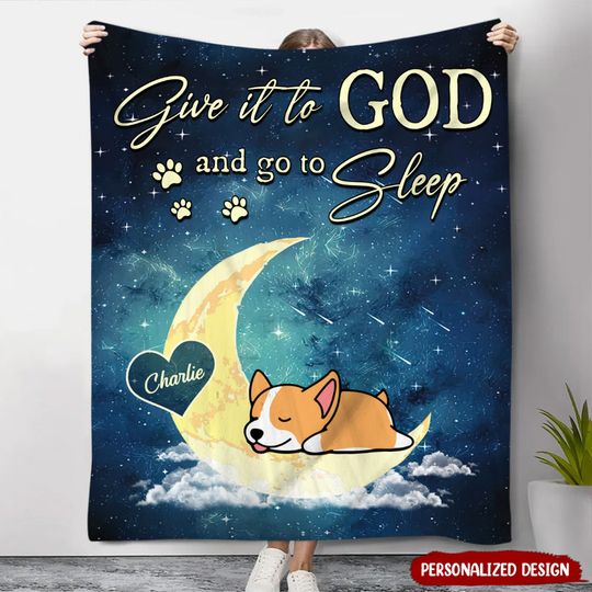 Discover Give It To GOD - Custom Sleeping Dogs Personalized Fleece Blanket