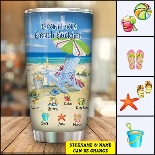 Discover Grandma's, Nana's, Mimi's Beach Buddies Personalized Tumbler