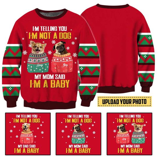 Discover Custom Dog Image Funny 3D Sweater