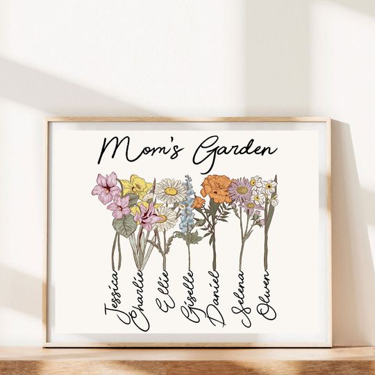 Discover Mama's Garden Mother's Day Family Personalised Picture Frame