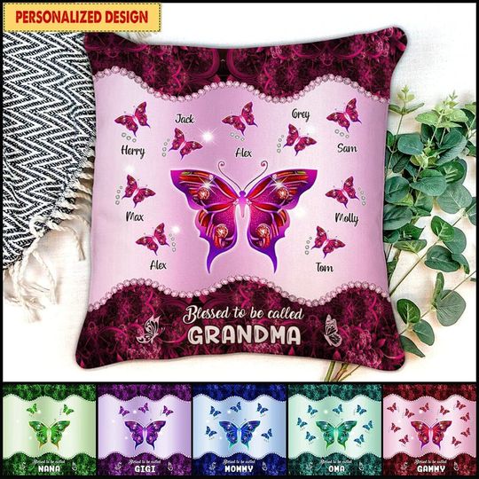 Discover Blessed To Be Called Grandma Custom Color Gift For Grandma Pilliow