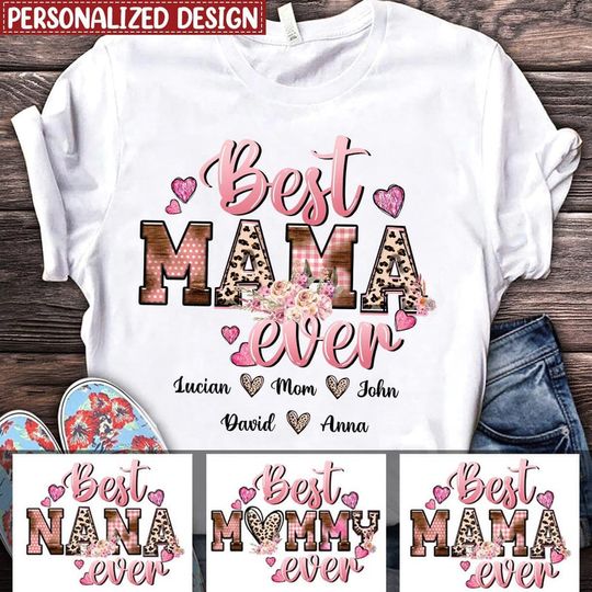 Discover Best Mom Grandma Nana Ever And Grandkids T-shirt