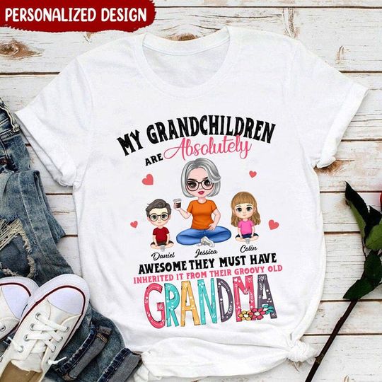 Discover Personalized My Grandchildren Are Absolutely Awesome T-shirt