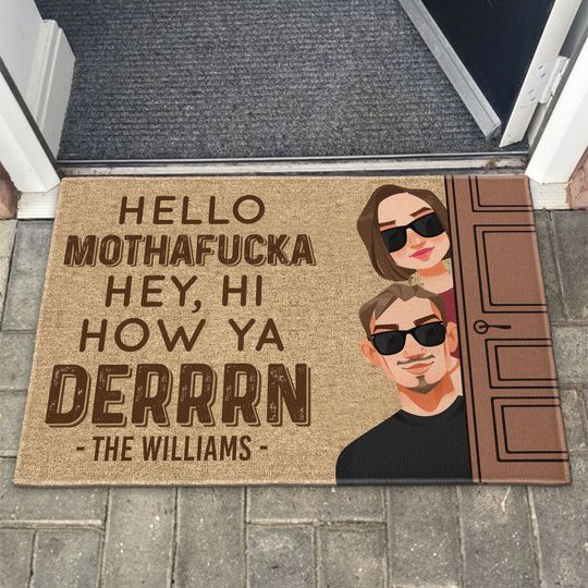 Discover Hello Mothafucka - Personalized Doormat