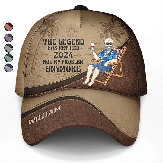 Discover The Legend Has Retired Vintage - Personalized Classic Baseball Cap 3D, Father's Day gift